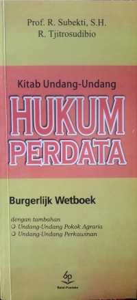 KITAB UNDANG-UNDANG HUKUM PERDATA
