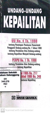 UNDANG-UNDANG KEPAILITAN